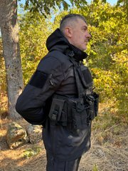 Куртка чоловіча тактична чорна Поліцейська Combat Туреччина Софтшел Soft-Shell ЗСУ