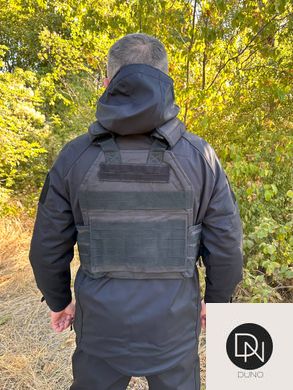 Куртка мужская тактическая чёрная Полицейская Combat Турция Софтшел Soft-Shell ВСУ